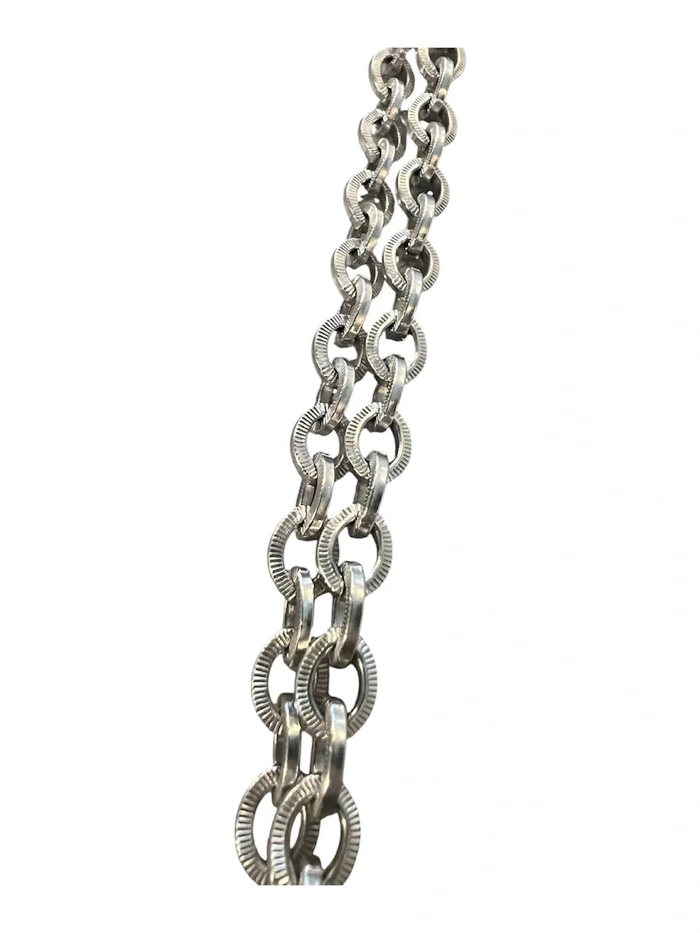 Vtg 1970s/80s Italy Bag Silver Metalic Crochet Chainmail Fringe Winkelman’s
